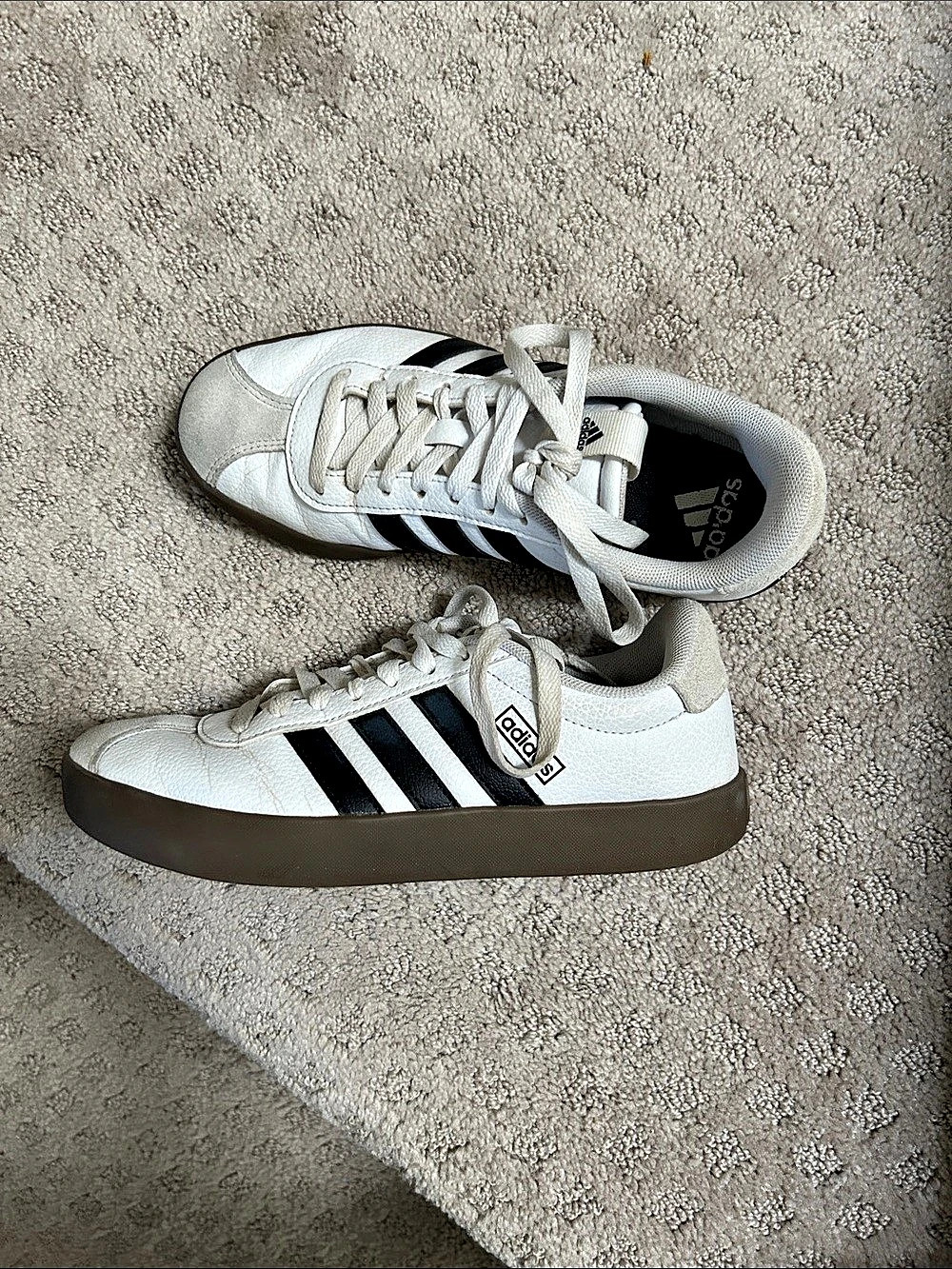 adidas Cloudfoam Comfort Women's Sneakers White & Black US 6.5